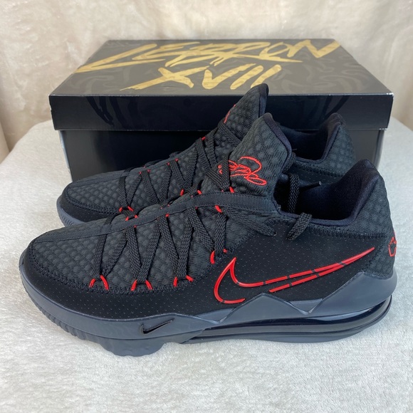 Nike Lebron XVII  17 Low ‘Bred’ Black Red - Picture 3 of 7